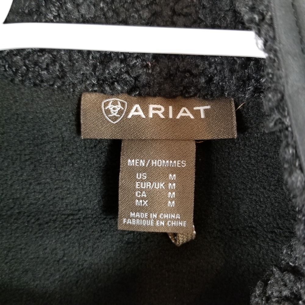 Ariat Mens Rebar Cloud 9 Sherpa Fleece Jacket Black Full Zip Workwear Medium NEW - Picture 4 of 8